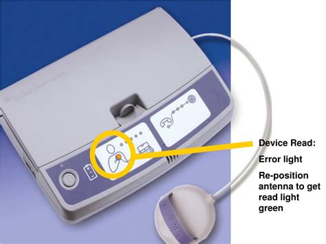 When you place the reader on the monitor base, all three indicator lights will flash briefly to indicate that the reader is properly docked with the monitor base. . Medtronic carelink monitor all lights flashing